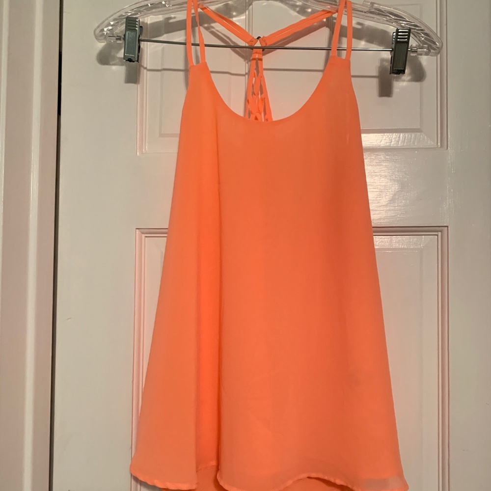 Cute Orange  Cableback Top